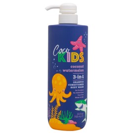 Cocomagic Watermelon 3-in-1 Shampoo, Conditioner & Body Wash – Gentle for Daily Use | Nourishing, and Refreshing for Hair & Skin, Paraben-Free, Dyes-Free, Tear-Free | Made in USA, 24 Fl Oz