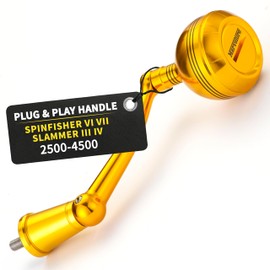 MARVELURE Power Handle for Penn Spinfisher VI VII Slammer III IV (Not for Spinfisher Long Cast) (Gold, Slammer/Spinfisher 2500-4500 Thread)