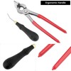 QWORK Flat Pliers-Leather Press Pliers and Pro Detail Rougher, Roughing
