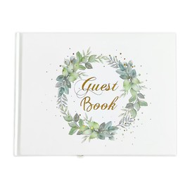 SNOMEL Elegant Wedding Guest Book 120 Page, 9.25" x 7" Wedding Books for Guests to Sign, Hard Cover Funeral Guestbooks Signs for Bridal Reception Birthday Shower Party Event