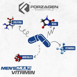 MENS DAILY MULTIVITAMIN AND ANCIENT MINERALS 4 en 1, 200 capsulas (1560mg por porcion) con Vitaminas, Minerales, Adaptogenos y Aminoácidos, by Eternal Nutrition