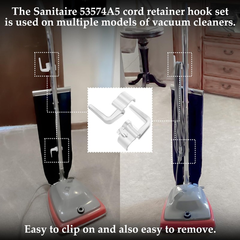 HASMX Cord Handle Hook Set Simple Attaching Hook for Eureka