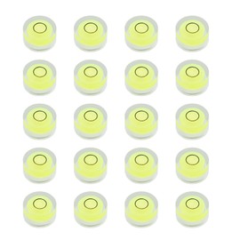 JYK 20pcs Round Bubble Level 18x9mm Mini Circular Bullseye Spirit Levels for Leveling Camera Tripod Telescope Workshop Turntable Pictures Frame