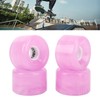 4Pcs Skateboard Wheel Set Replacement 78A Hardness PU Translucent Flashing