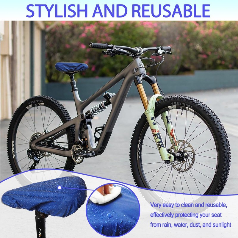 JIAJUNFS Waterproof Bicycle Seat Covers Rainproof, UV-Resistant dustproof and Windproof