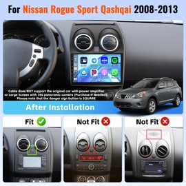 2+64GB Android 15 Car Radio for Nissan Qashqai 2006-2016 with Wireless CarPlay Android Auto, Realdio 9 Inch Touch Screen Car Stereo for Qashqai with Bluetooth EQ 26UI WiFi GPS Backup Camera
