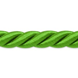 Trims by the Yard Savannah 3/8" Twisted Cord Versatile Trim for DIY Crafts Picture Frames Home Decor and Fashion Items, 5-Yard Cut, Lime