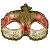 Venetian MASQUERADE Ball Mask | FILIGREE Gold and Glitter Mask | Fancy Dress PROM BALL (Red)