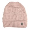 Ever Bloom Women's Knitted Hat with Cable Hole, Made in
