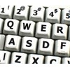 ENGLISH US LARGE LETTERING KEYBOARD STICKERS (UPPER CASE) WHITE BACKGROUND