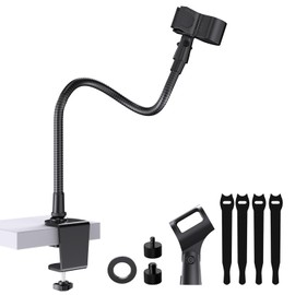 19-inch Universal Gooseneck Desktop Mic Stand【Heavy Duty】with Enhanced Desk Clamp and 360° Adjustable Mic Arm, Compatible with Blue Snowball, HyperX SoloCast, and More