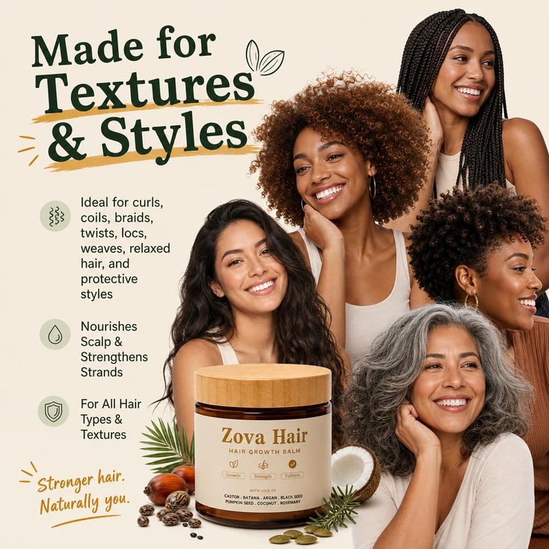 1PCSZova Hair Growth Balm,Deep Scalp Nourishing Hair Treatment