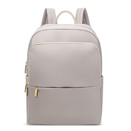 DIRRONA Backpack Women Fashion Casual Business Backpack Large Capacity Work School Bag Waterproof Travel Shoulder Bag 14-Inch Laptop Nylon Womens Backpack Grey