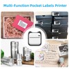 PRINHSJI Mini Sticker Printer Portable Pocket Inkless Thermal Printer with