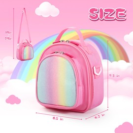 TATAVR Carrying Case Compatible with Yoto Mini, Card Holder Holds up to 30 Cards, Travel Storage Bag with Adjustable Shoulder Strap for Audio Music Player, pink, travel bag