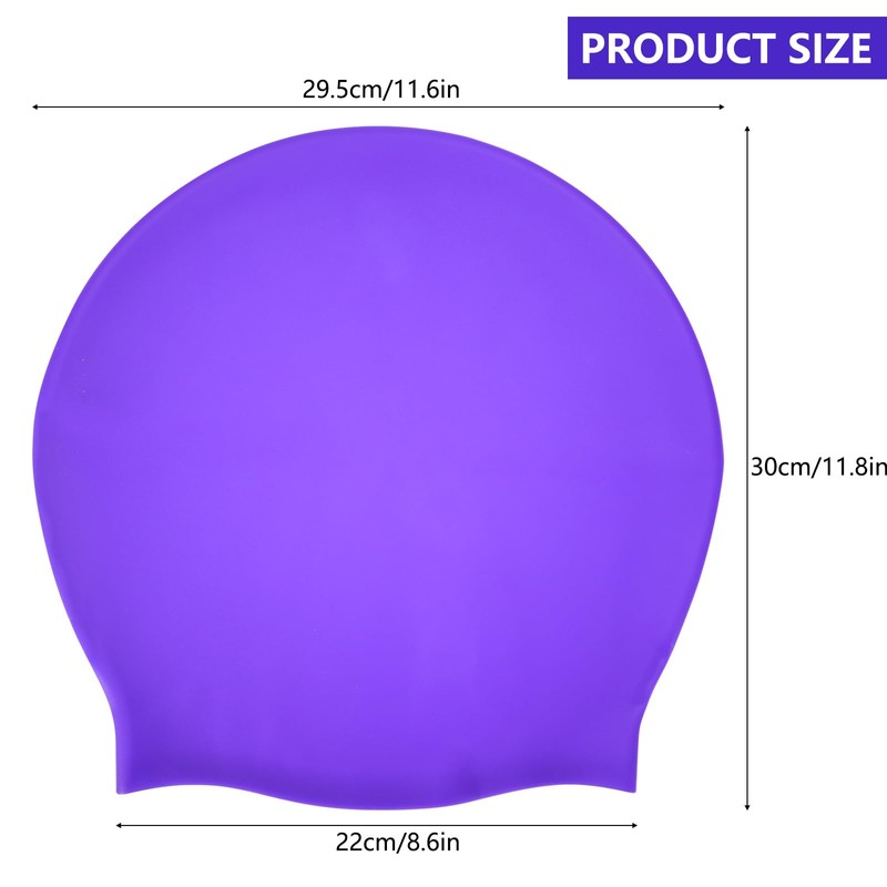Purple Oversized Swimming Cap - English Long Bag, Extra Large