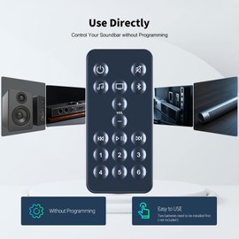 Snrigw Replacement Remote Control for Bose 795373 900/600/500 Series Soundbars (Black)