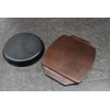 Asahi Steak Plate (with Wooden Base) Iron Casting, Round 5.9
