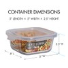 Bonita Home Square Glass Storage Container, Stackable BPA Free Airtight