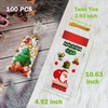 Hryxic 100 PCS Christmas Treat Bags,9 Styles Christmas Clear Cellophane