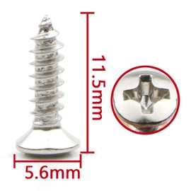 Swhmc Chorme Guitar Bass Pickguard Screws for Electric Guitar Pack of 100