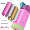 Kids Insulated Water Bottle with Straw Lid & Silicone Handle,12oz