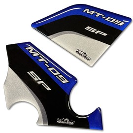 Resin Bike Motorcycle 3D Stickers Compatible with Yamaha MT 09 2018-2020. Heel Sill Protection from Impact and Scratches. Pair of Resin Stickers - Made in Italy