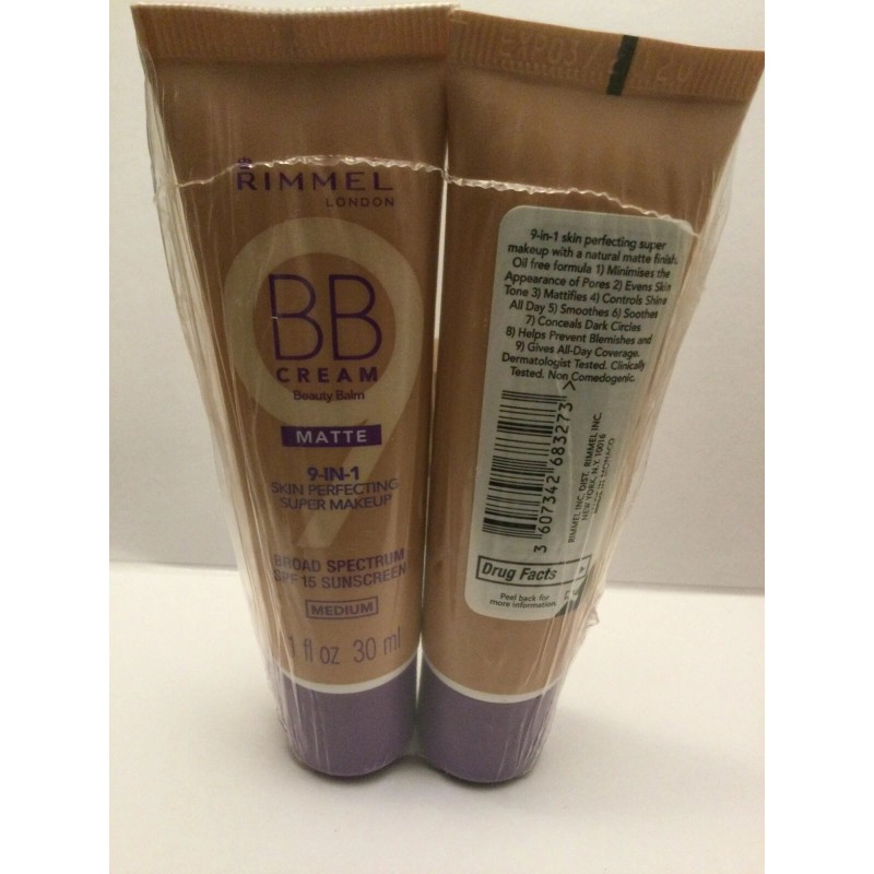 Rimmel LOT OF 4 Rimmel BB Cream Matte 9-in-1 Skin