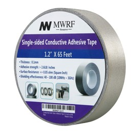 MWRF Source Conductive Cloth Fabric Adhesive Faraday Tape (1.2-inch x 65ft); EMI Grounding; RFID Signal Attenuation; Radio Frequency Signal Attenuation; Guitar Interference Shielding