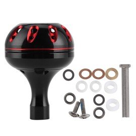 38MM Fishing Reel Handle Knob Metal Replacement Fit for S/D/A Reel Handle AccessoriesBlack Red