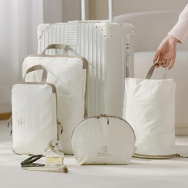 8 Piece Garment Bag, Beige