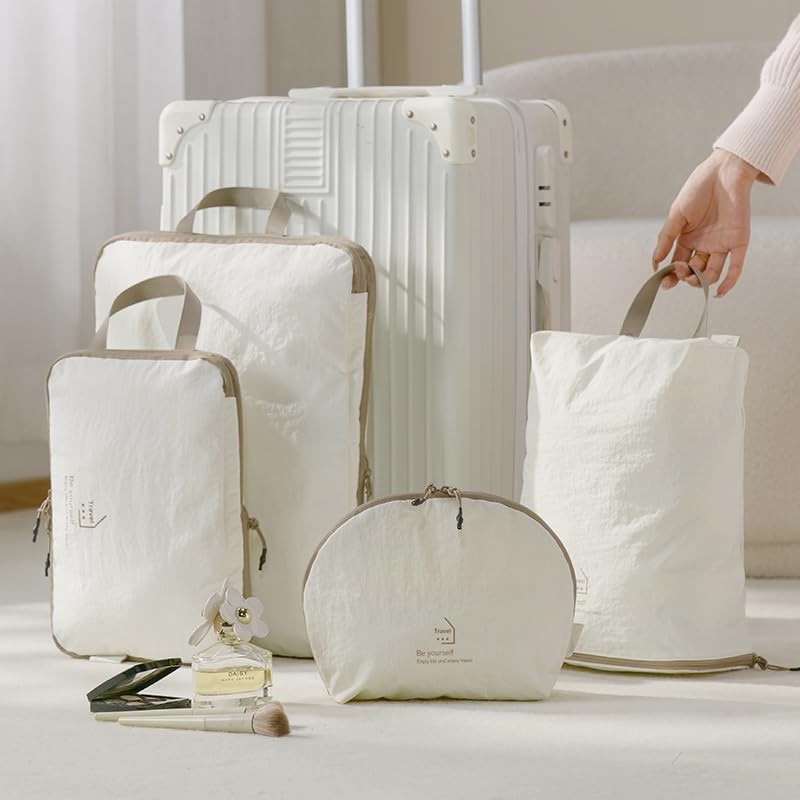 8 Piece Garment Bag, Beige