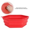 Red Silicone Microwave Splatter Cover with Handle Collapsible Microwave Food