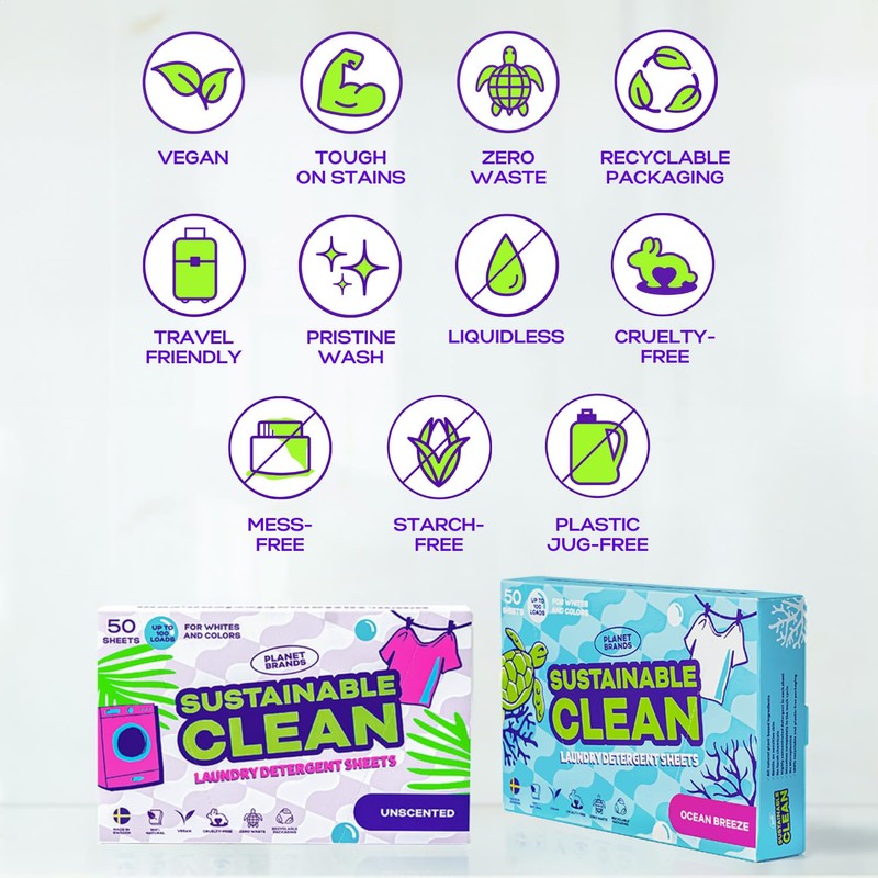 Planet Brands Laundry Detergent Sheets - Made in Sweden, Up