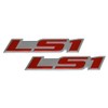 ERPART LS1 Embossed RED on Highly Polished Silver Real Aluminum