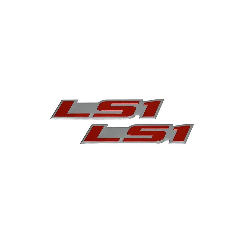 ERPART LS1 Embossed RED on Highly Polished Silver Real Aluminum