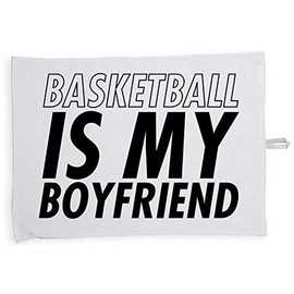Hippowarehouse Basketball is my boyfriend Tea Towel Eco Printed Dish Cloth Kitchen accessory 50cmx70cm 100% Cotton