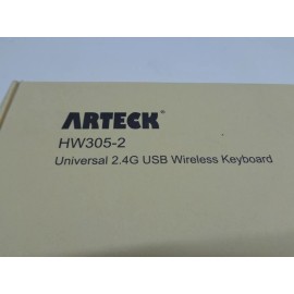 Arteck New ARTEC HW305-3 Universal 2.4G USB Wireless Keyboard Black 17”x4.5”