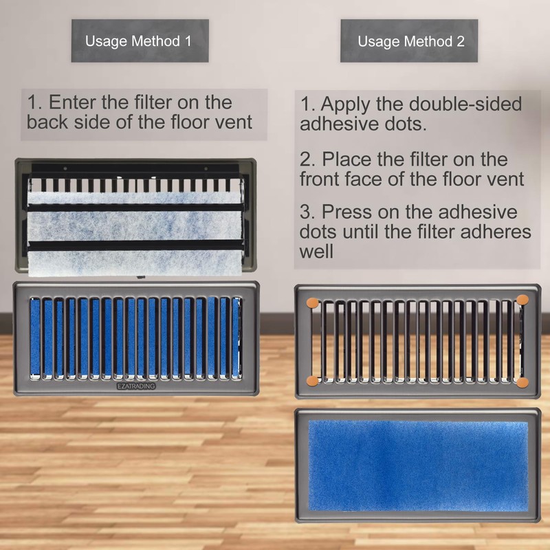 12 Pack Air Filter for Home Floor Vent MERV 8
