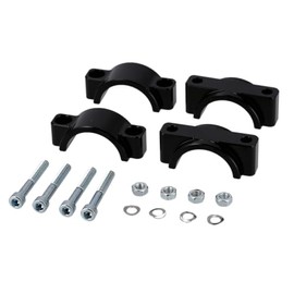 Set of CNC Mudguard Clamps with Screws, Black Anodised