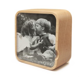 falado Wind Up Solid Wood Music Box with Photo Frame, The Best Gift for Christmas/Birthday/Valentine's Day/Mother's Day，Tune of You are My Sunshine. (Maple Wood)