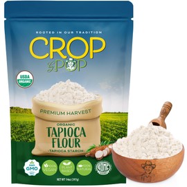 CROP BY POP - Organic Tapioca Starch Flour, (14 Oz) USDA Organic & Non GMO Certified - Plant Based, Vegan, Kosher
