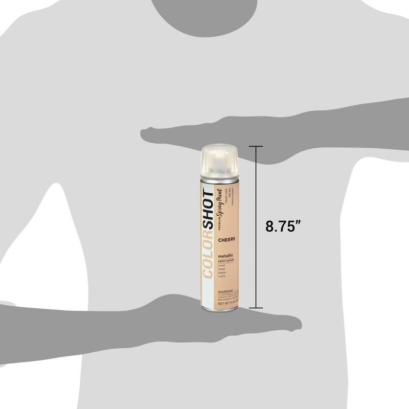 COLORSHOT Metallic Spray Paint Cheers (Champagne Metallic) 9 oz. 4