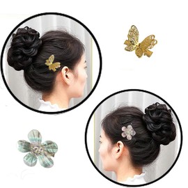3 Pcs Colorful Floral Design Hair Clip For Women