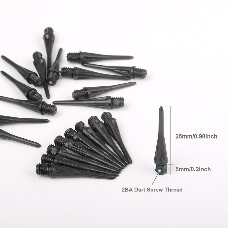 Deetenks Soft Dart Tips 100 PCS 2BA Thread Plastic Soft