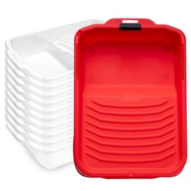 Mister Rui Paint Tray, 11 Pack, 9 Inch Paint Tray with 10 Liners, Thickened Plastic, Paint Pan Liners, Paint Roller Trays for Painting & DIY