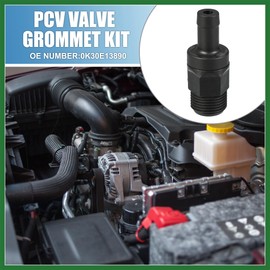 Motoforti PCV Valve Grommet Exhaust Positive Crankcase Ventilation Fittings No.0K30E13890 for Kia Rio 2001-2005 Black Long-lasting