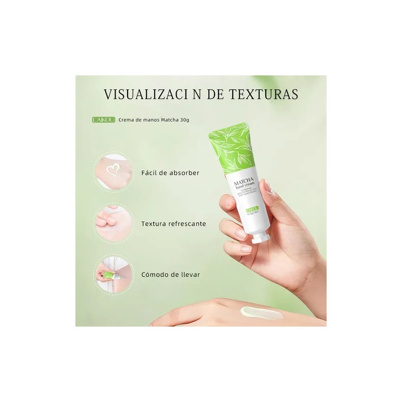Mzhl Fy Matcha Crema De Manos Hidratante 30g Portátil 1pc