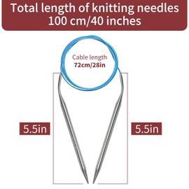 7.0 mm Circular Knitting Needles US10.75 |47 inches/120 cm | for Beginners Knitting Shawls, Scarves, Blankets and Other Large Projects!