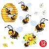 Beistle 54427 Bumblebee Clings, 12 by 17-Inch, Black/Yellow/White/Orange